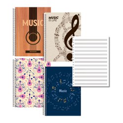 Caderno de musica animativa c/d universitario 80fls c/5 - 10391