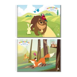 Caderno animativa cartografia meia pauta c/d esp 40fls c/5 - 10353