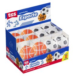 Apontador escolar tris esporte com deposito com 12