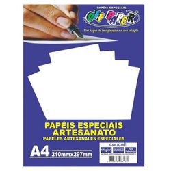 Papel couche a4 off paper branco 170g 50fls