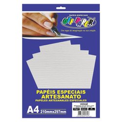 Papel verge off paper a4 branco 180g 50 folhas