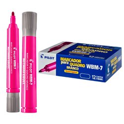 Marcador para quadro branco pilot wbm-7 recarregavel rosa