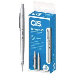 Lapiseira tecnica cis prata 0.5mm - com 12