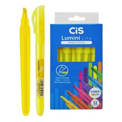 Marca texto cis lumini lite amarelo com 12