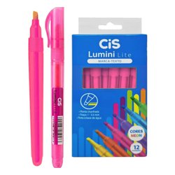 Marca texto cis lumini lite rosa com 12
