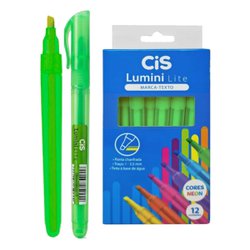 Marca texto cis lumini lite verde com 12