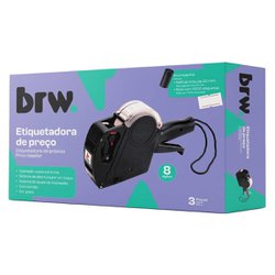 Etiquetadora de preco manual brw 8 digitos com 3