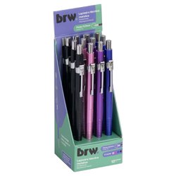 Lapiseira tecnica brw 4 cores 0.7mm - com 12