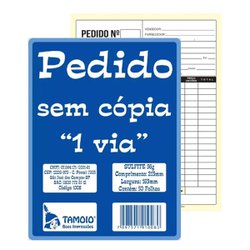 Impresso talao de pedido tamoio (163x213mm) 1/18 50x1 - 1008