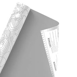 Plastico adesivo leotack colors 45cm x 10m 80 micras cinza