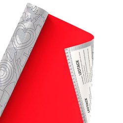 Plastico adesivo leotack colors 45cm x 10m 80 micras vermelho