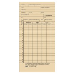 Impresso cartao de ponto tilibra76 com 100 - 150193