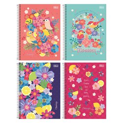 Caderno tilibra espiral c/d universitario charme 1x1 80fls c/4 - 302180