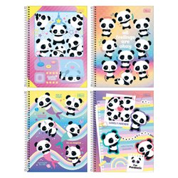 Caderno tilibra espiral c/d universitario lovely friend 1x1 80fls c/4 - 349348