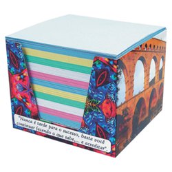 Papel lembrete tamoio 82 x 85mm cores sortidas com 700fls