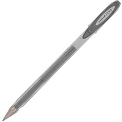 Caneta esferografica uni-ball gel 0.8mm fina prata metalico com 12