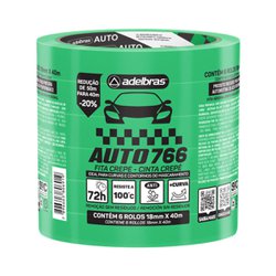 Fita crepe automotiva adelbras 18mm x 40m verde