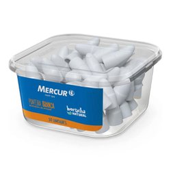 Borracha mercur ponteira branca - c/50