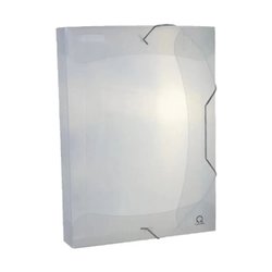 Pasta pvc com elastico plascony oficio 5cm cristal - a50b