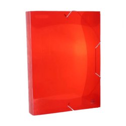 Pasta pvc com elastico plascony oficio 5cm vermelho - a50b