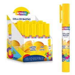 Cola em bastao caneta acrilex 06g com 12