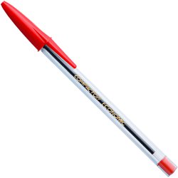Caneta esferografica compactor economic 1.0mm media vermelha com 50