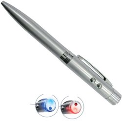 Caneta esferografica cis laser pen 1.0mm media azul retratil