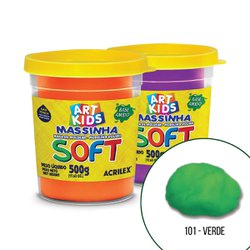 Massa de modelar soft acrilex 500g 101 verde