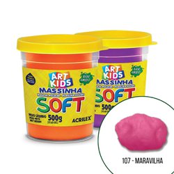 Massa de modelar soft acrilex 500g 107 maravilha