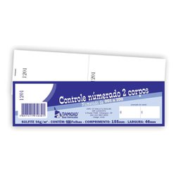 Impresso controle numerado tamoio c/100fls 2 vias - 1030