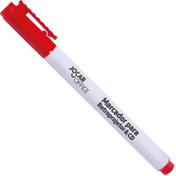 Marcador permanente jocar ponta media vermelho com 12