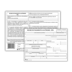 Impresso recibo tamoio pagamento p/autonomo 25x3v - 1124