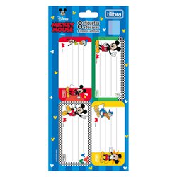Etiqueta escolar com pauta tilibra 100 x 208mm mickey mouse - c/10
