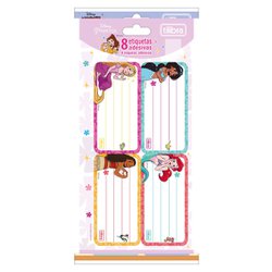 Etiqueta escolar com pauta tilibra 100 x 208mm princesas - c/10