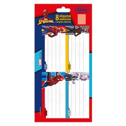 Etiqueta escolar com pauta tilibra 100 x 208mm spider man - c/10