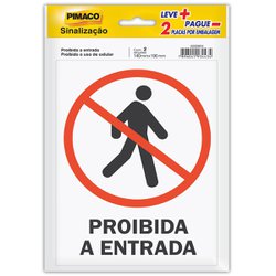 Placas para sinalizacao pimaco com 2 - proib.entrar/celular