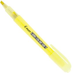 Marca texto pilot pastel amarelo com 12