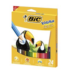 Lapis de cor bic evolution sextavado com 24 cores