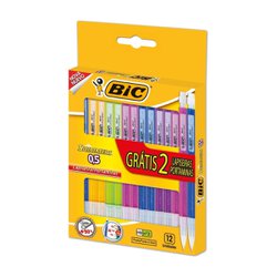 Lapiseira bic shimmers 0,5mm - com 12 (gratis 02 lapiseiras)