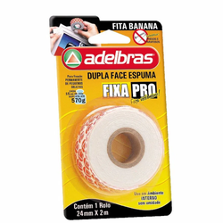 Fita dupla face espuma fixa pro adelbras 19mm x 2m interno
