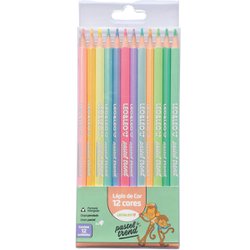 Lapis de cor leo&leo pastel triangular com 12 cores