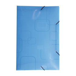 Pasta pvc com elastico dellofine oficio 0241 azul