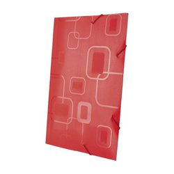 Pasta pvc com elastico dellofine oficio 0241 vermelha