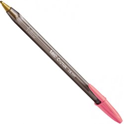 Caneta esferografica bic cristal intenso 1.6mm grossa rosa com 12