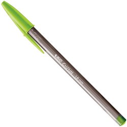 Caneta esferografica bic cristal intenso 1.6mm grossa verde com 12