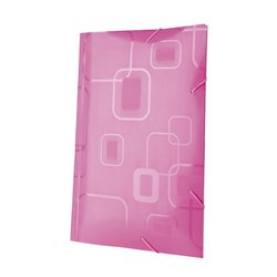Pasta pvc com elastico dellofine oficio 0241 rosa