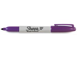 Marcador permanente sharpie fino roxo com 6