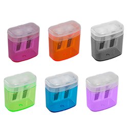 Apontador leo&leo duplo com deposito 4cm cores sortidas com 12