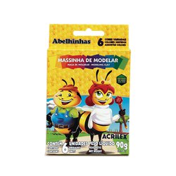 Massa de modelar acrilex 90g com 6 cores