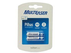 Pilha recarregavel multilaser palito aaa com 2 cb051